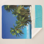 Couverture Sherpa Exotic beach throw pillow (Devant (Horizontal))