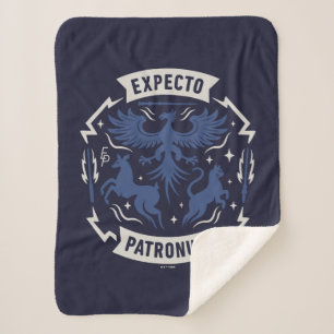 Couverture Sherpa Expecto Patronum Graphisme Silhouette Vintage