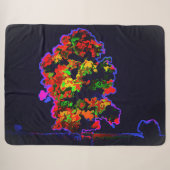 Couverture Sherpa Explosion d'arbre néon (Devant (Horizontal))