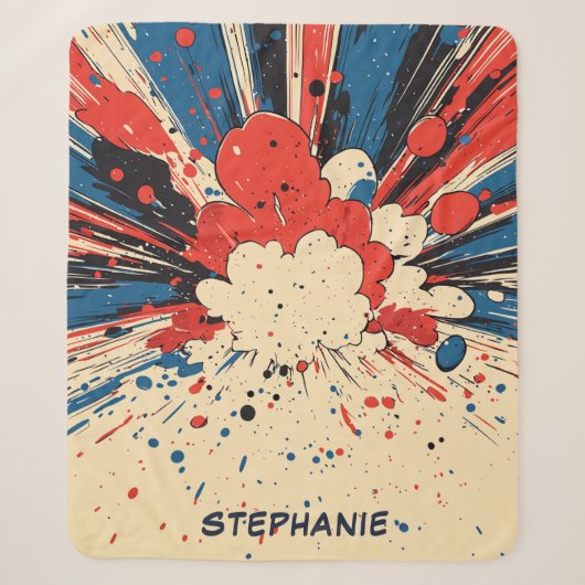 Couverture Sherpa Explosion d'art pop de style comique (4) (Devant)
