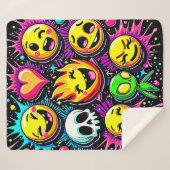 Couverture Sherpa Explosion Emoji Joueuse (Devant (Horizontal))