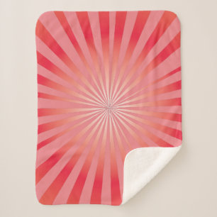 Couverture Sherpa Explosion Rose Tendre