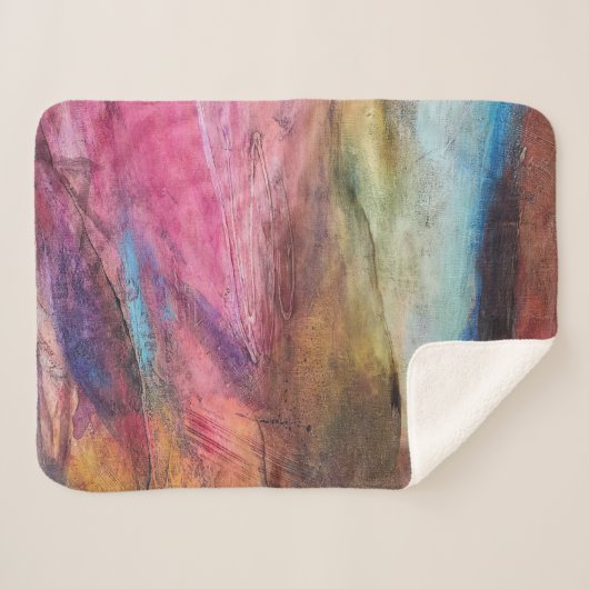 Couverture Sherpa Expression fuchsia (Devant (Horizontal))