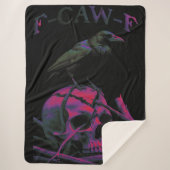 Couverture Sherpa F-Caw-F Funny Black Crow Bird (Devant)