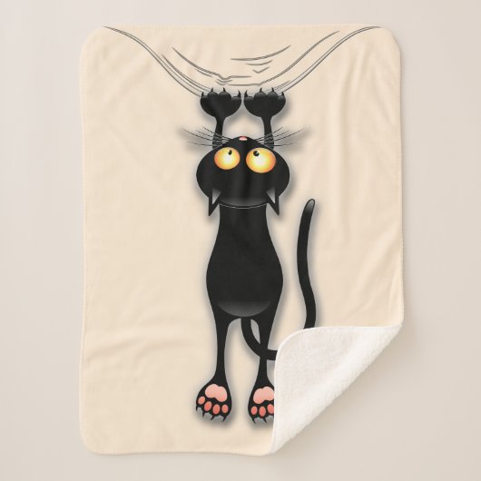 Couverture Sherpa Fabric de Cat funny (Devant)