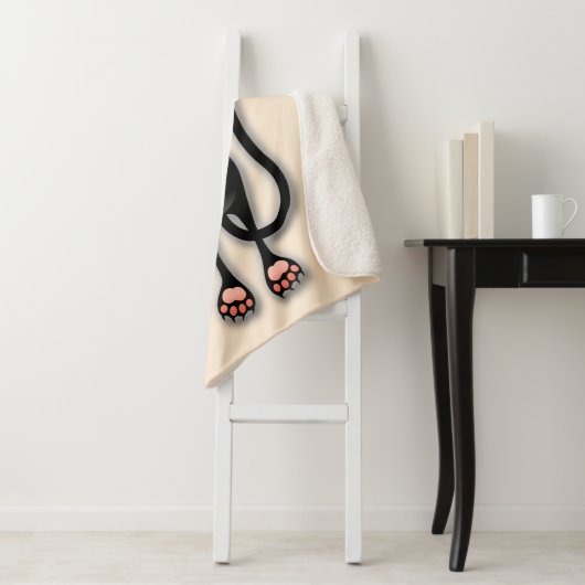 Couverture Sherpa Fabric de Cat funny (En situation)