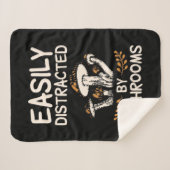 Couverture Sherpa Facilement Distrait Par Les Champignons (Devant (Horizontal))