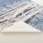 Couverture Sherpa Faded jeans bleus déchirés, Textures déchiré jeans (3/4)