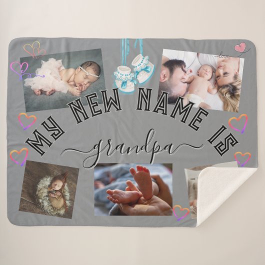 Couverture Sherpa ✨ faire votre propre personnalisation MON NOUVEAU (Devant (Horizontal))