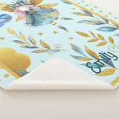 Couverture Sherpa Fairy Birthday Turquoise Gold Rose Princess Fairyt (3/4)