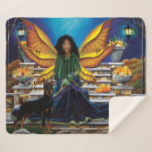 Couverture Sherpa Fairy Guardian Doberman Chien (Devant (Horizontal))