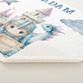 Couverture Sherpa Fairytale Dreamy Dragon Blue Knight Baby shower (3/4)