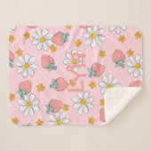 Couverture Sherpa Faisceaux et fraises personnalisés (Devant (Horizontal))