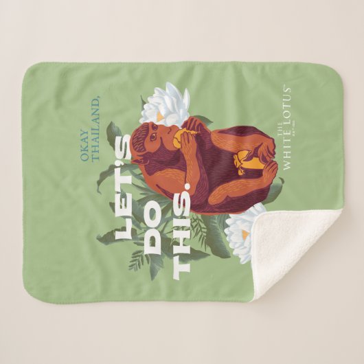 Couverture Sherpa "Faisons ça" Singe - Le Lotus Blanc (Devant (Horizontal))