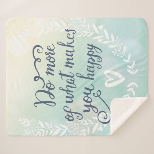 Couverture Sherpa Faites plus de ce qui vous rend heureux (Devant (Horizontal))