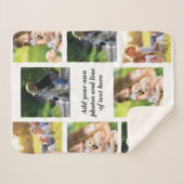 Couverture Sherpa Faites votre propre collage photo et texte (Devant (Horizontal))