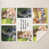 Couverture Sherpa Faites votre propre collage photo et texte (Devant (Horizontal))