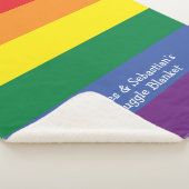 Couverture Sherpa Faites votre propre Gay pride personnalisé Rainbow (3/4)