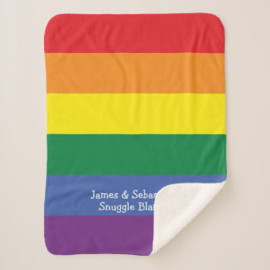 Couverture Sherpa Faites votre propre Gay pride personnalisé Rainbow