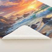 Couverture Sherpa Falaises de coucher de soleil tropical – Paradis c (3/4)