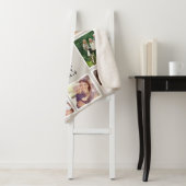 Couverture Sherpa Famille 10 Photo Collage Taupe Beige (En situation)