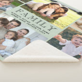 Couverture Sherpa Famille 8 Photo Collage Sage Green (3/4)