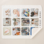 Couverture Sherpa Famille branchée Photo Collage Grille Keepsaké cad (Devant (Horizontal))
