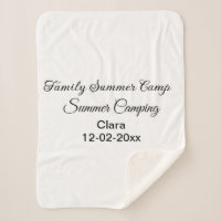 Famille camping vacances personnalisée ajouter nom