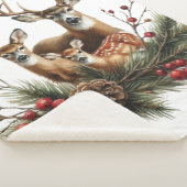 Couverture Sherpa Famille de cerfs (3/4)