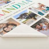 Couverture Sherpa Famille de collage photo Rainbow Love Grandma (3/4)