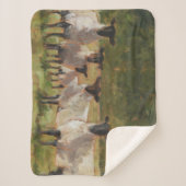 Couverture Sherpa Famille de moutons (Devant)