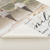 Couverture Sherpa Famille de script noir photo moderne (3/4)