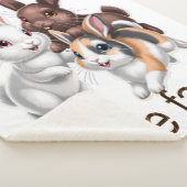 Couverture Sherpa Famille lapin (3/4)