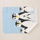 Couverture Sherpa Famille Pingouin mignonne (Devant (Horizontal))
