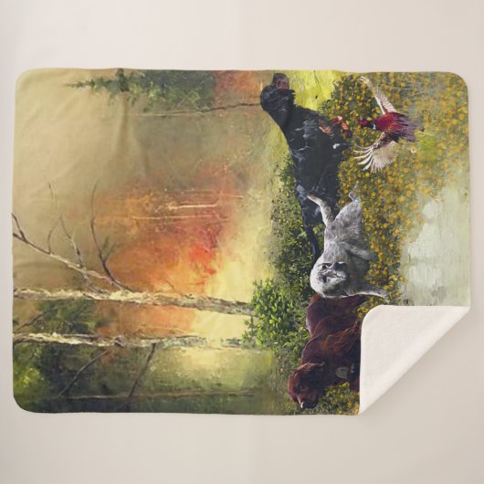 Couverture Sherpa Famille Setters (Devant (Horizontal))