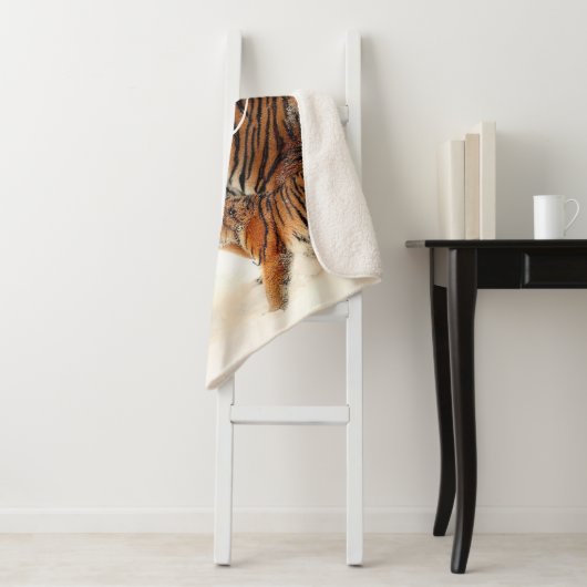 Couverture Sherpa Famille Tiger Sherpa Blanket (En situation)