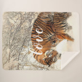 Couverture Sherpa Famille Tiger Sherpa Blanket (Devant (Horizontal))