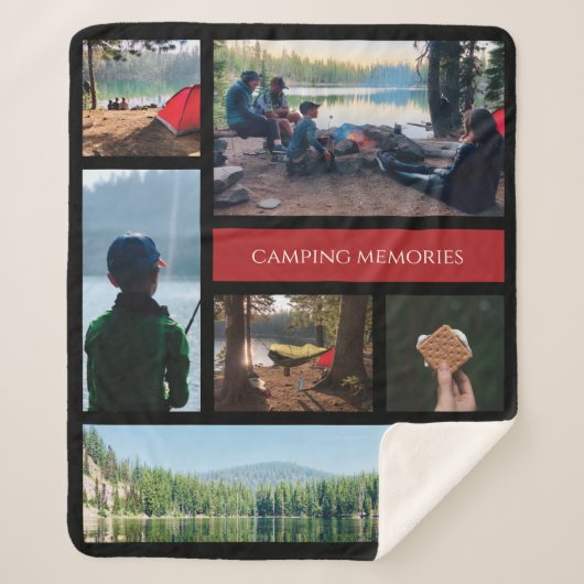 Couverture Sherpa Famille Voyage Camping Souvenirs photo (Devant)