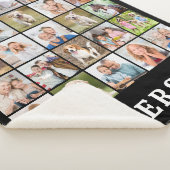 Couverture Sherpa Family 25 Photo Collage Personalized Name Black (3/4)