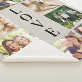 Couverture Sherpa Family Love 10 Photo Collage Taupe (3/4)