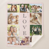 Couverture Sherpa Family Love 10 Photo Rose (Devant)