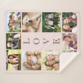 Couverture Sherpa Family Love 10 Photo Rose (Devant (Horizontal))