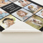 Couverture Sherpa Family Personalized 11 Photo Collage Modern Black (3/4)