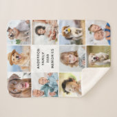 Couverture Sherpa Family Personalized 11 Photo Collage Simple Modern (Devant (Horizontal))