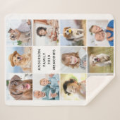 Couverture Sherpa Family Personalized Modern 11 Pictures Collage  (Devant (Horizontal))