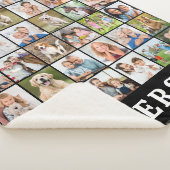 Couverture Sherpa Family Photo Collage 36 Picture Personalized Black (3/4)