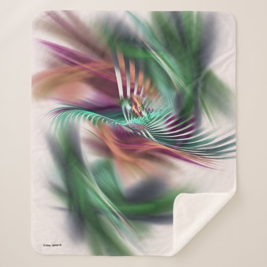 Couverture Sherpa Fancy Dancer Abstrait (Devant)