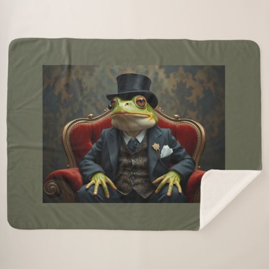 Couverture Sherpa Fancy Frog (Devant (Horizontal))