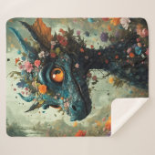 Couverture Sherpa Fantaisie de bébé dragon (Devant (Horizontal))