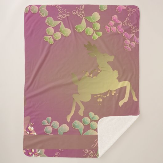 Couverture Sherpa Fantaisie de rennes fantaisie Sherpa Blanket (Devant)